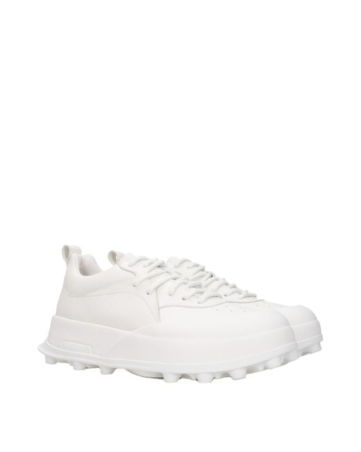 Jil Sander White Low Top Sneakers for men