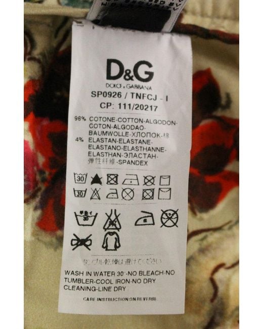 Dolce & Gabbana Natural Cotton Chinos Pants