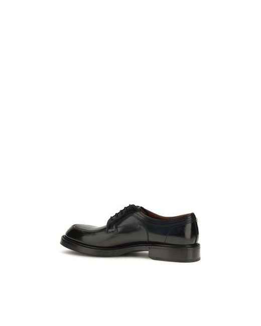 Dolce & Gabbana Black Calf Leather Bos Taurus Oxfords And Derbies for men