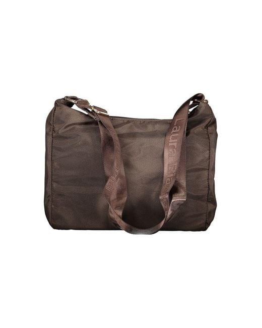 Laura Biagiotti Brown Marrone Polyester Handbag