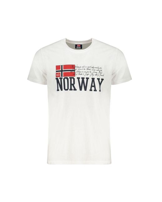 Norway 1963 White Cotton T-Shirt for men