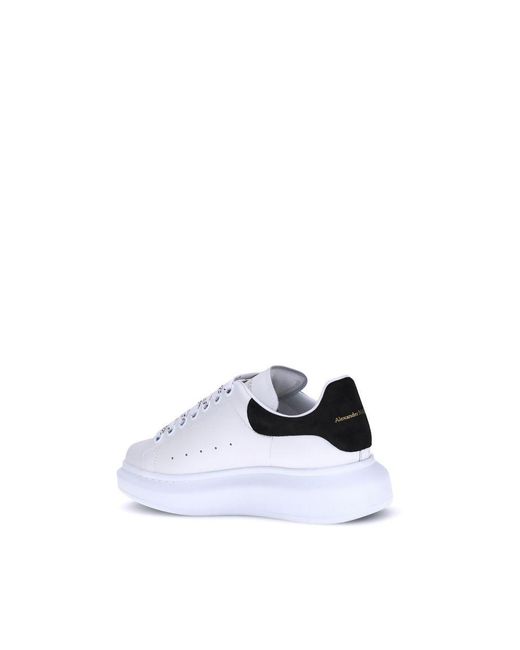 McQueen White Leather Sneakers