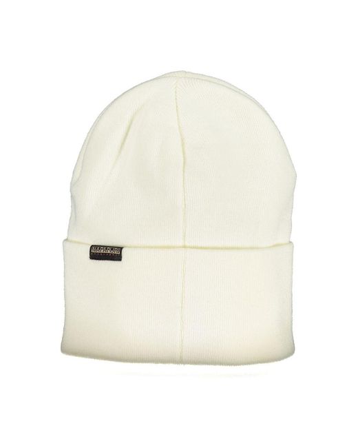 Napapijri White Acrylic Hats & Cap for men