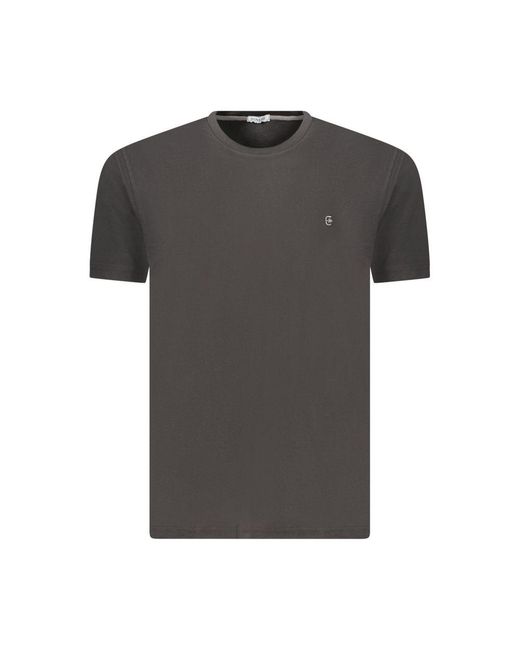 COVERI MOVING Gray Black Cotton Men's T for men
