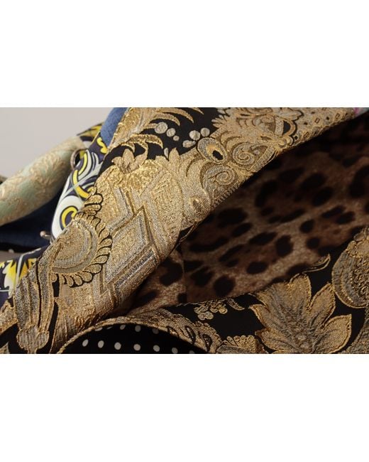 Dolce & Gabbana Black Elegant Patchwork Blazer Jacket