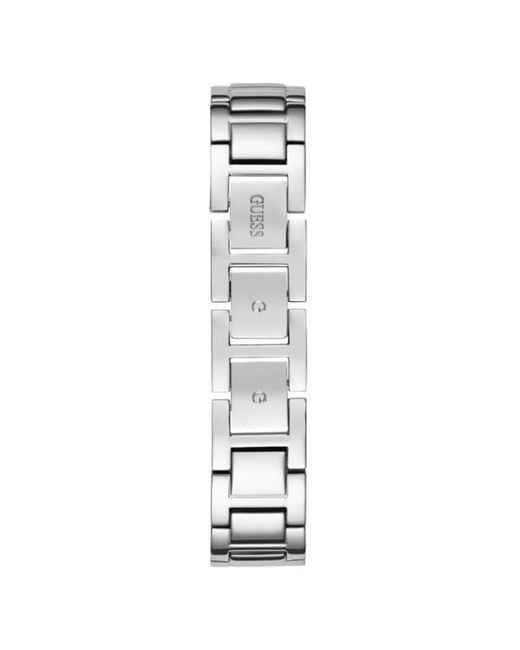 Guess Metallic Gray Stainless Steel Dress Watch