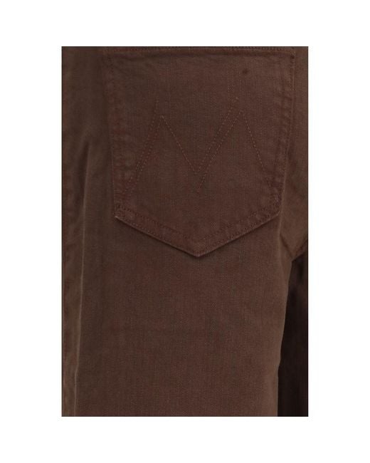 Mother Brown Cotton Jeans Denim