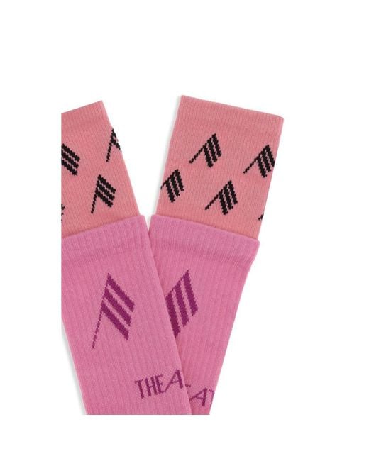 The Attico Pink Multicolor Cotton Socks