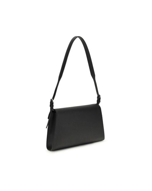 SAVETTE Black Calf Leather Bos Taurus Shoulder Bag