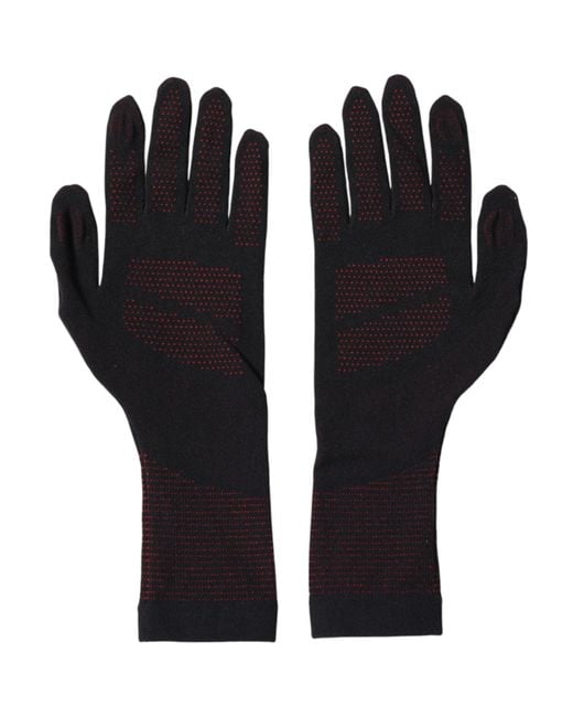 Dolce & Gabbana Black Dg Logo Cotton Hands Mitten Gloves Co+03 for men