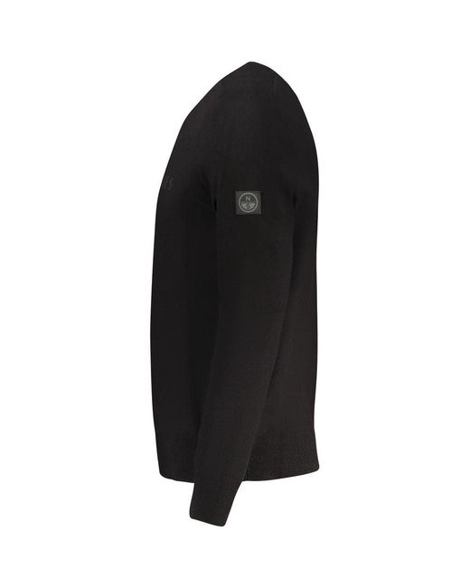 North Sails Black Viscosa Men Sweater for men