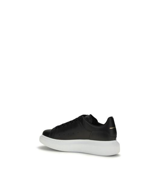 McQueen Black Calf Leather Bos Taurus Platform Sneakers