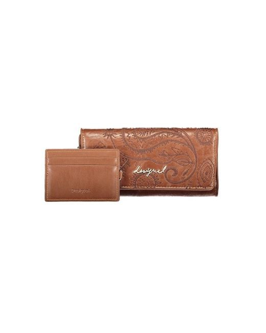 Desigual Brown Polyurethane 's Wallet