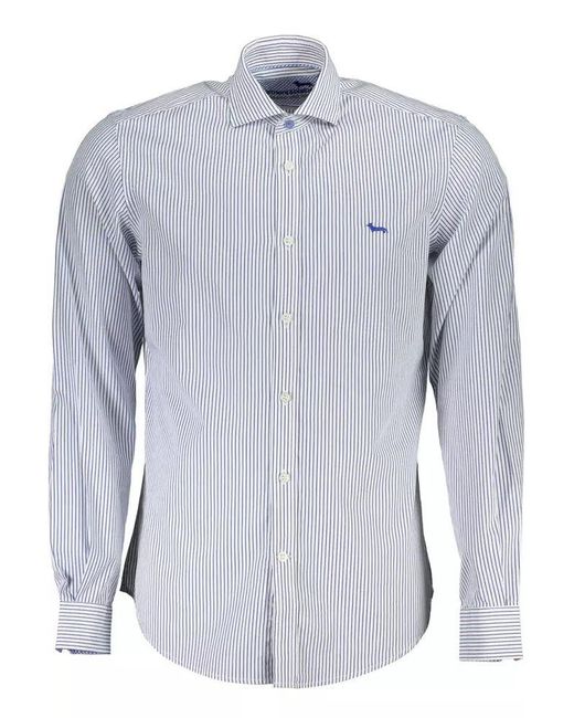 Harmont & Blaine Blue White Cotton Shirt for men