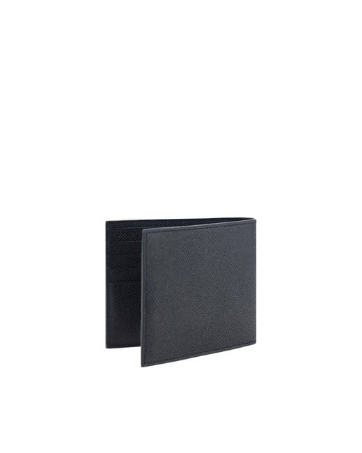 Ferragamo Black Calf Leather Bos Taurus Wallet for men