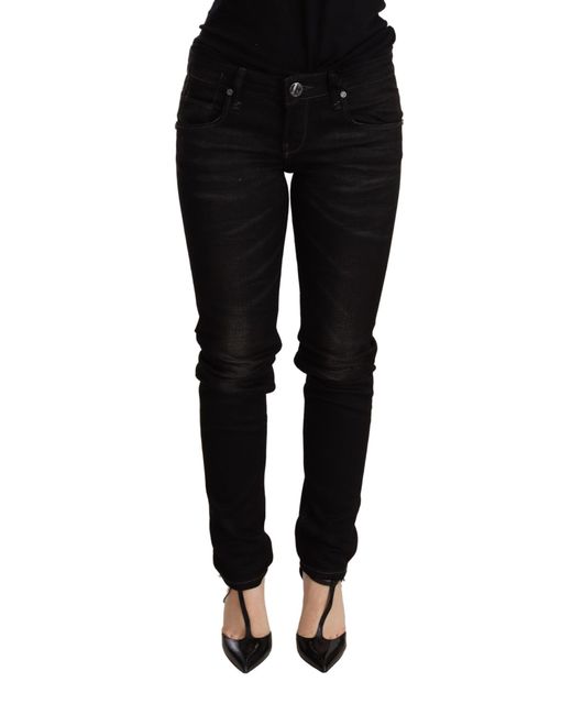 Acht Black Low Waist Skinny Denim Trouser