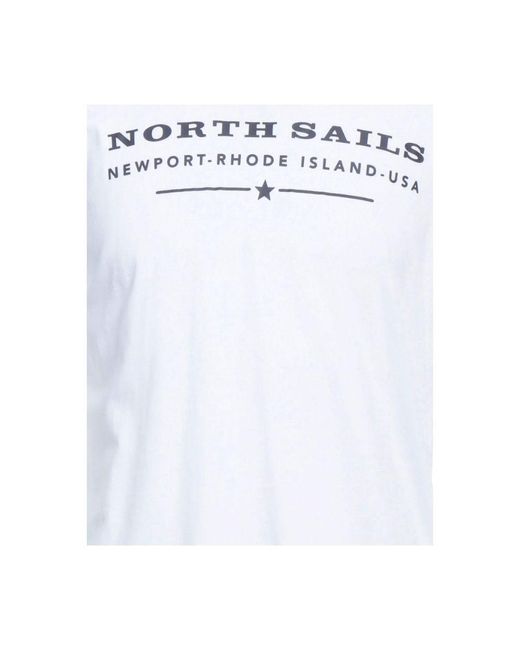 North Sails White Cotton T-shirt for men