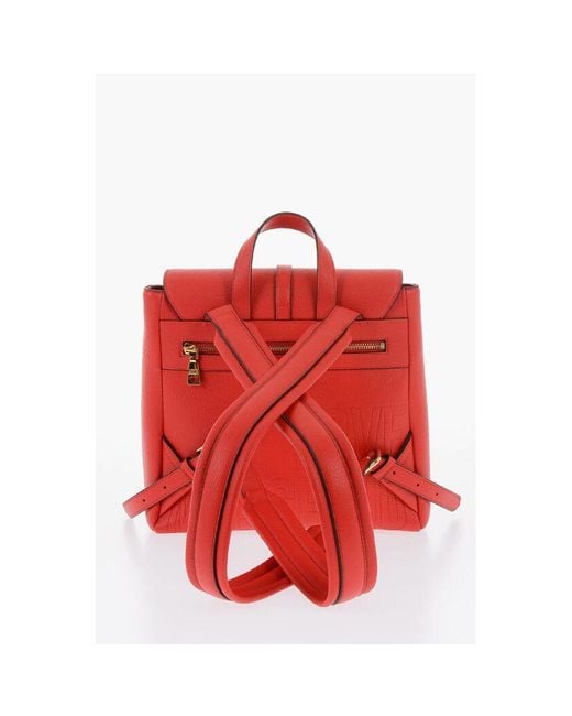 Moschino Red Polyethylene Backpack