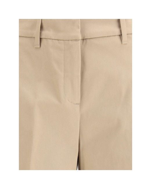 True Royal Natural Beige Cotton Casual Pants