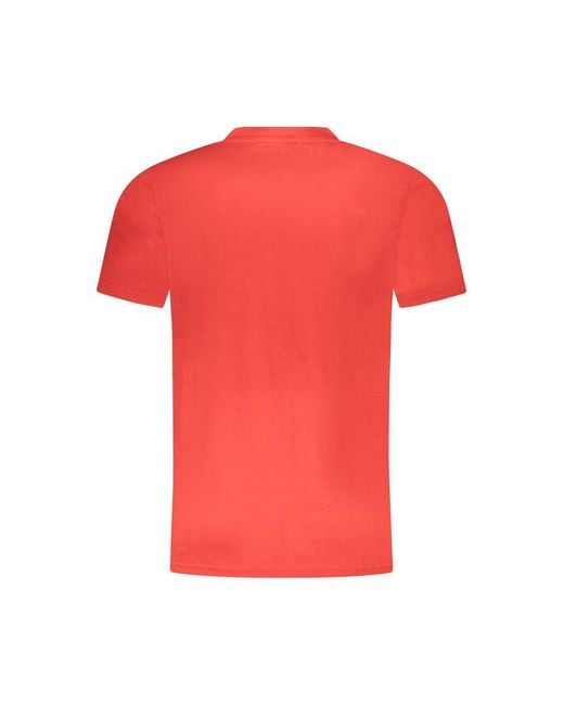 Roberto Cavalli Red Lion Head Graphic Tee for men