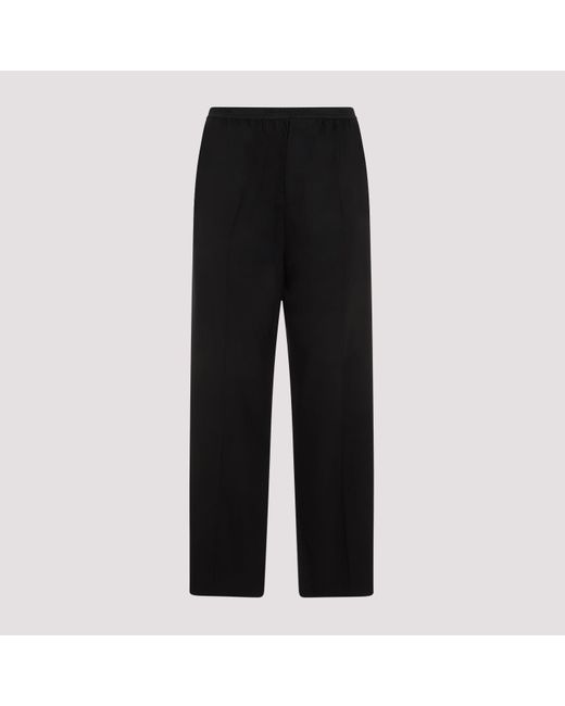 Balenciaga Black Elastic Wool Pants for men