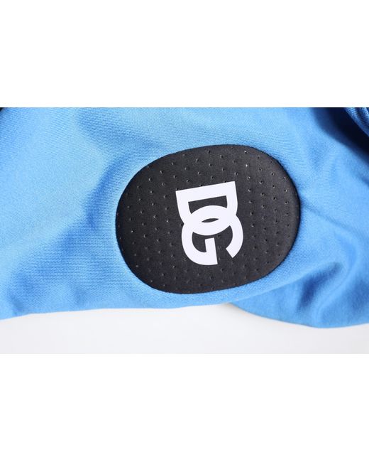 Dolce & Gabbana Blue Cotton Hooded Men Sportswear Vest Sweater for men
