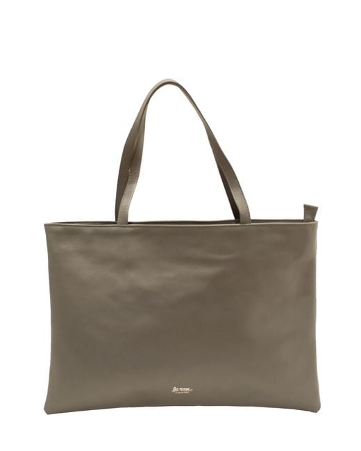 LA ROSE Black Tote Bag Azzurro