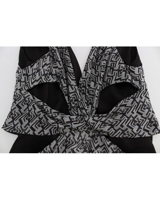 Karl Lagerfeld Black Silk Blouse Top