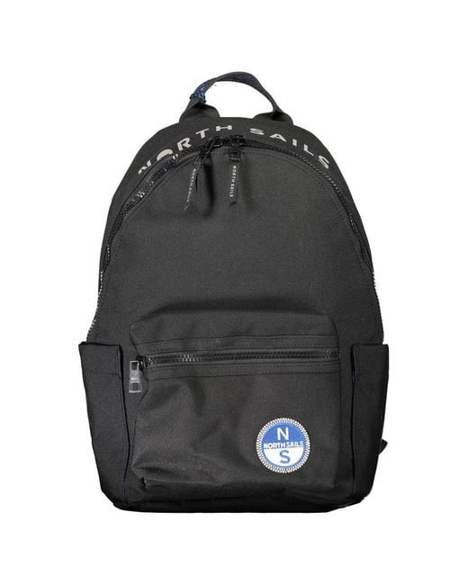 North Sails Black Polyester Men Backpack for men