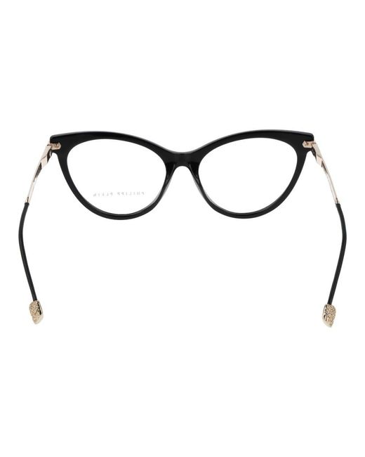 Philipp Plein Metallic Black Cellulose Acetate Glasses (frames) for men