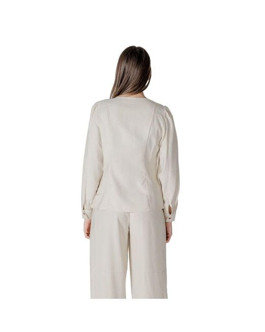 VILA CLOTHES Gray Viscose Top