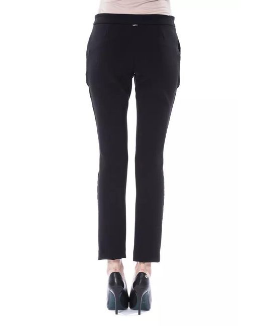 Byblos Blue Black Marabou Pants