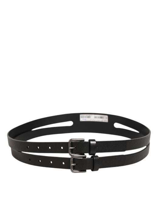 Dolce & Gabbana Black Belt With Metal Buckle for men