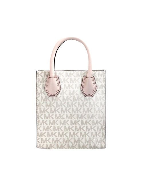 Michael Kors White Adult Detachable Straps Shoulder Bags Vanilla