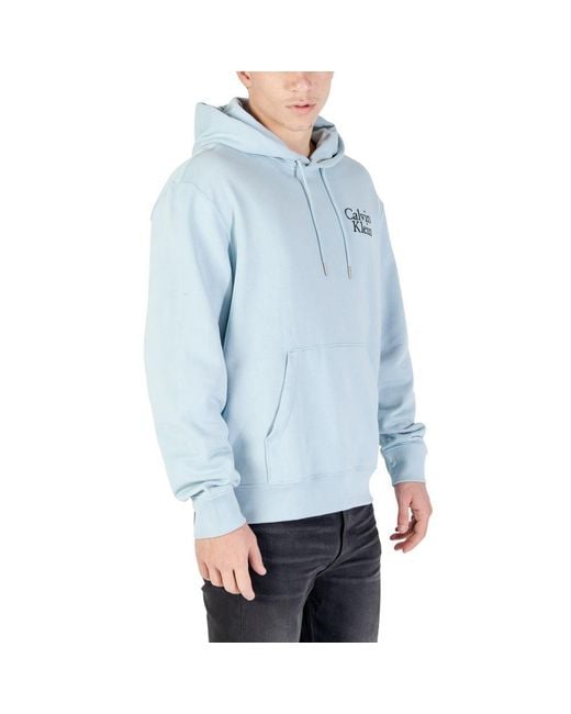 Calvin Klein Blue Cotton Hoodie for men