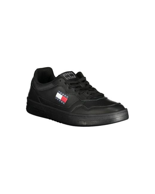 Tommy Hilfiger Black Mid Trainers for men