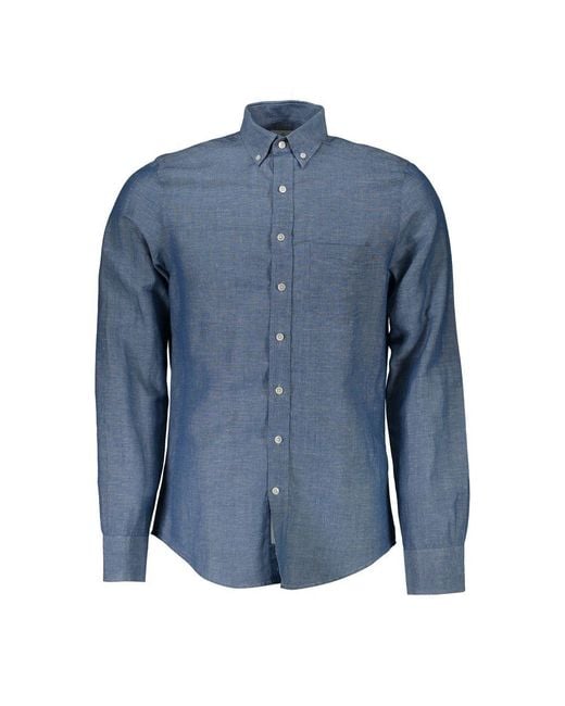 Gant Blue Linen Shirt for men