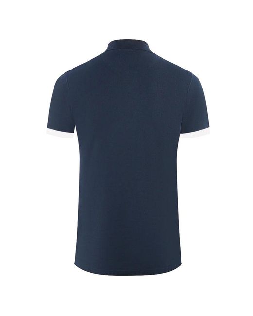 Aquascutum Blue Cotton Polo Shirt for men