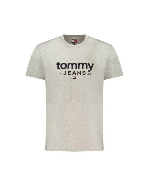 Tommy Hilfiger White Grigio Cotton Men's T for men