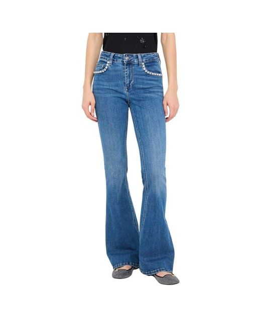 Liu Jo Blue Cotton Bootcut Jeans