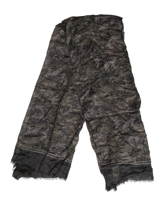 Dolce & Gabbana Black Camouflage Neck Warmer Wrap Foulard Scarf for men