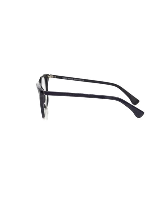 Frankie Morello Blue Geometric Pattern Night Eyeglasses
