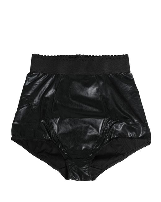 Dolce & Gabbana Black High Waisted Slip Girdle Panty Underwear