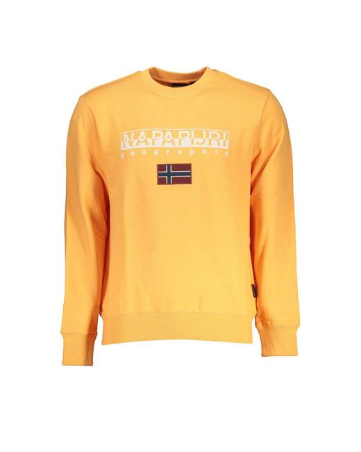 Napapijri Yellow Cotton Sweater for men