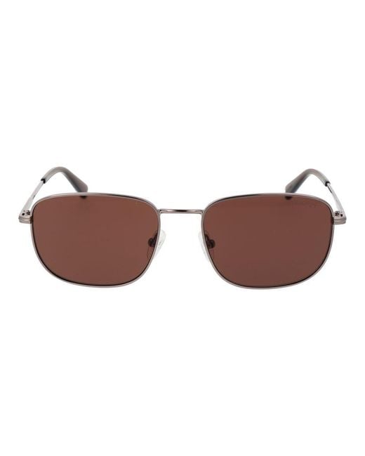 Gant Brown Bronze Metal Sunglasses for men