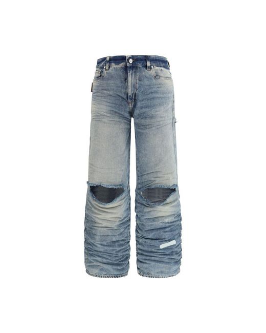 PDF CHANNEL Blue Viscose Relaxed Fit Jeans for men
