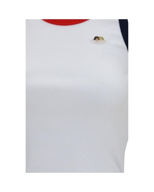 Fiorucci Gray Multicolor Cotton Tank Tops