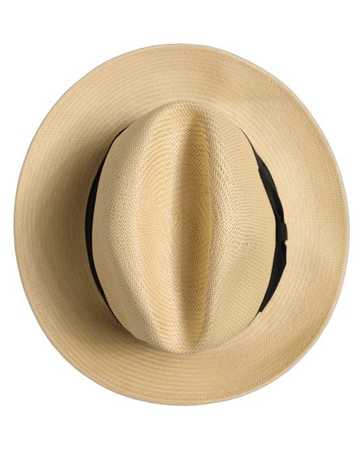 Dolce & Gabbana White Men Beige Paper Straw Fedora Panama Capello Hat for men