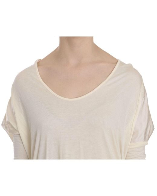 CoSTUME NATIONAL Natural Costume Nationa Chic Cream A-Line Elbow Sleeve Dress