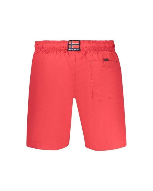 Norway 1963 Red Rosso Poliammide Uomo Swimwear for men